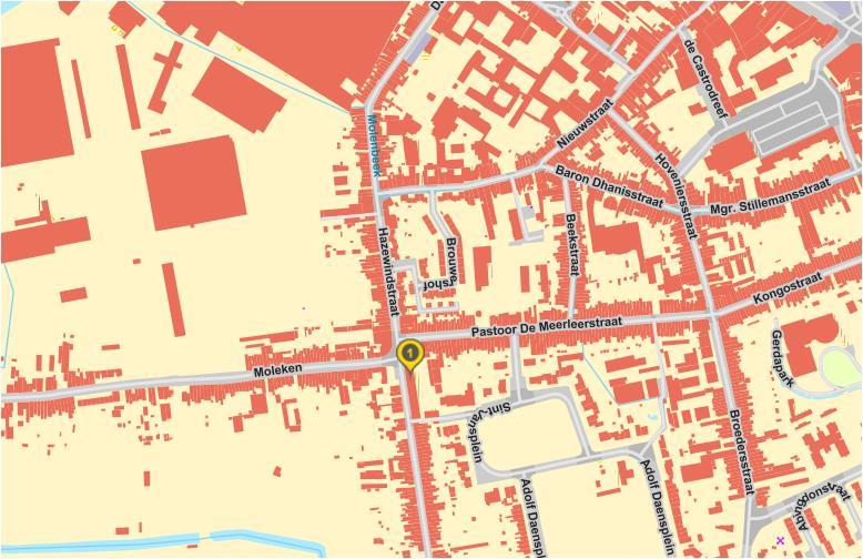 Figuur 1: Ligging van BS Driegaaien - 2. Informatie van de school De school is gevestigd: Driegaaienstraat 8 9100 Sint-Niklaas Soort onderwijs De school biedt zowel kleuter als lager onderwijs aan.