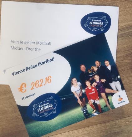 Rabobank Clubkas Campagne Maandag 1 oktober hebben we een onwijs mooi bedrag opgehaald bij de