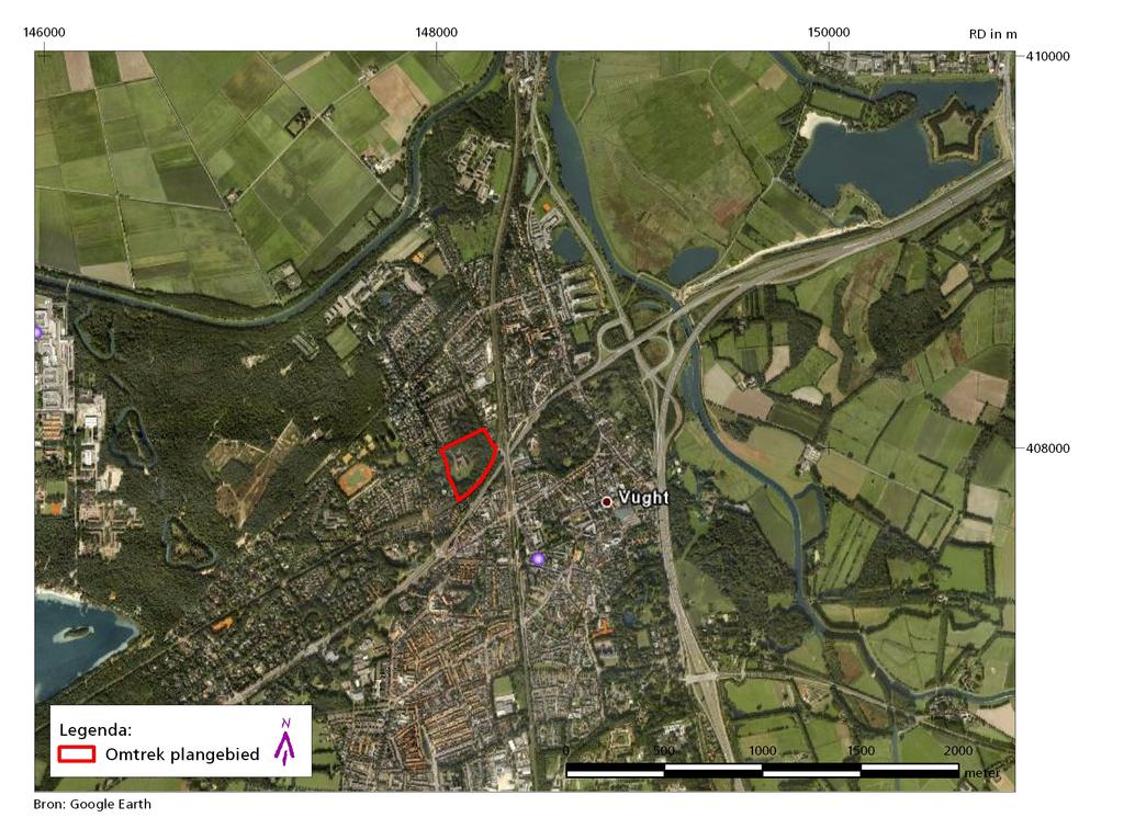 1.3 Huidig en toekomstig gebruik Het plangebied bestaat uit het landgoed De Braacken dat deels bebouwd is met een zorgcentrum. Het oostelijke deel van het terrein is geheel bebost.