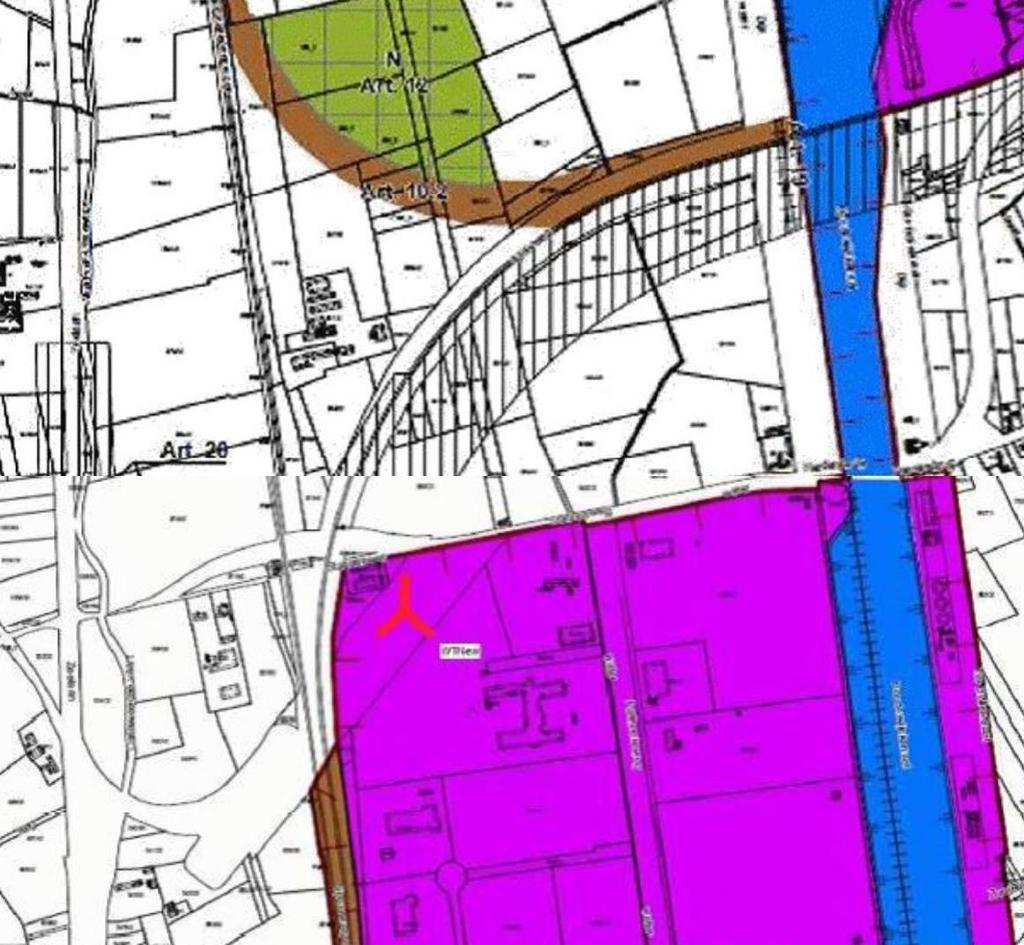 Windenergieproject Brugge A11 - Verzoek tot Ontheffing van Project-MER Pagina 17 van 99 Figuur 6 : Aanduiding van WTNew en de omgeving van het windpark op het GRUP Afbakening Zeehavengebied Zeebrugge