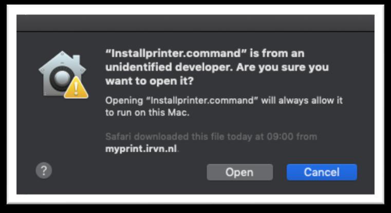 Installprinter.command om het context menu te openen.
