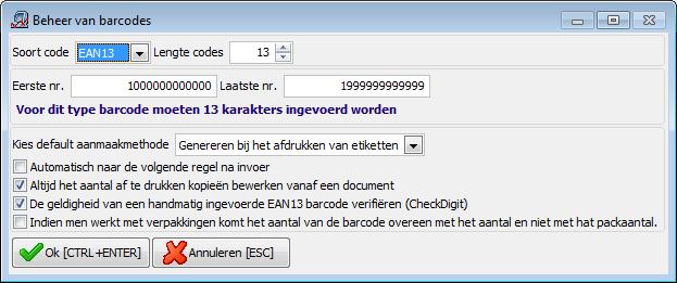 Werken met barcodes In de plaats van de artikelcodes in te voeren of op te zoeken bij het invoeren van een document, kan u ook een barcodelezer gebruiken.