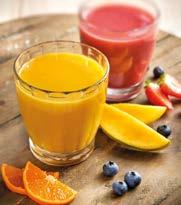 Boissons froides Verse sappen HEERLIJK VERSE FRUITSAPPEN, VERS VOOR U BEREID MET VERS FRUIT GEMAAKT TOT EEN HEERLIJKE GEZONDE SHAKE HANDGEPERSTE SINAASAPPELSAP 3,75 4,95 FRAMBOOS - MANGO AARDBEI