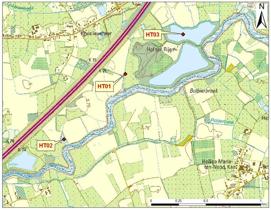 Hof ten Rijen ligt in Waasmunster tussen de E17 en de Durme (Figuur 5). De bedoeling is om het gebied tot wetland te laten evolueren.