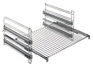 TR1LV 944189352 TR1LFSTV 944189355 1 telescopische geleider, volledig uitrekbaar (voor alle ovens van 60 en 45 cm, behalve voor SteamPro, SteamBoost en CombiQuick ovens) 1 telescopische geleider,