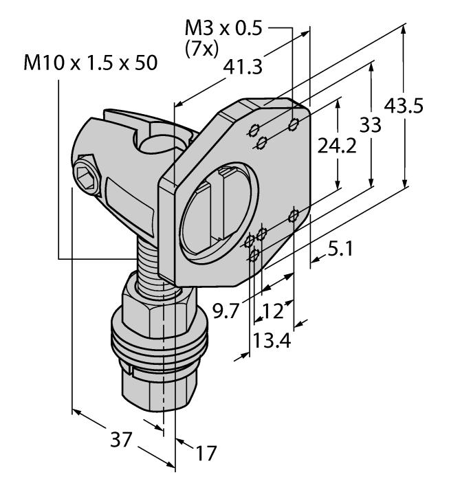 objecten of dubbele modus toepassingen, behuizing rechthoekig: 60 mm x 18 mm BRT-Q4X-60X50 3095777 Reflector voor Q4X lasersensoren