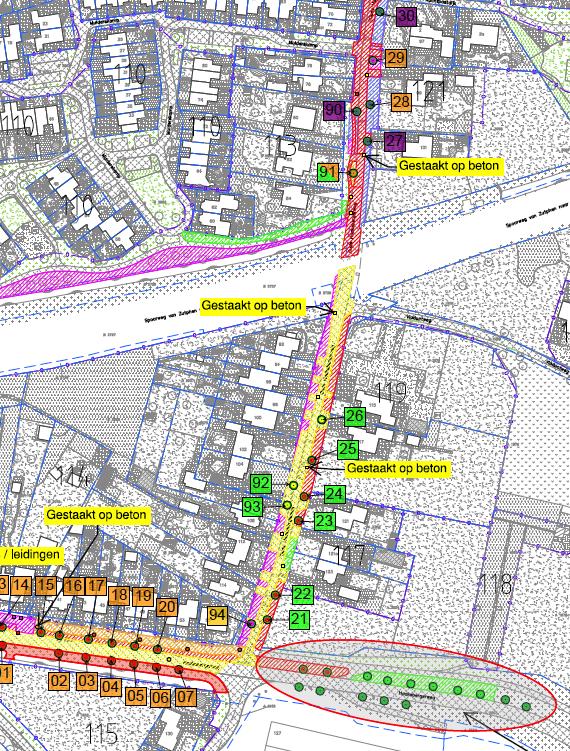 Oude Haaksbergerweg zuid (Haaksbergerweg spoorlijn) Aanbeveling Bomen aan oostzijde behouden (6 stuks) Goede bomen Behoud technisch mogelijk