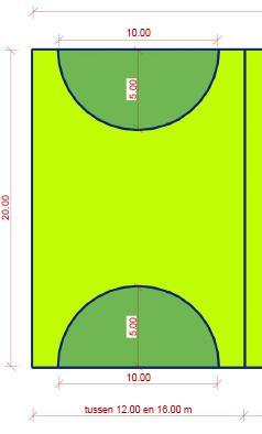 Lees hiervoor het toernooireglement. 5. Er wordt gespeeld met een zachte bal, waarmee kan worden gestuit. De afmeting van de bal is tussen 42 en 47 cm en de bal weegt tussen de 170 en 210 gram.