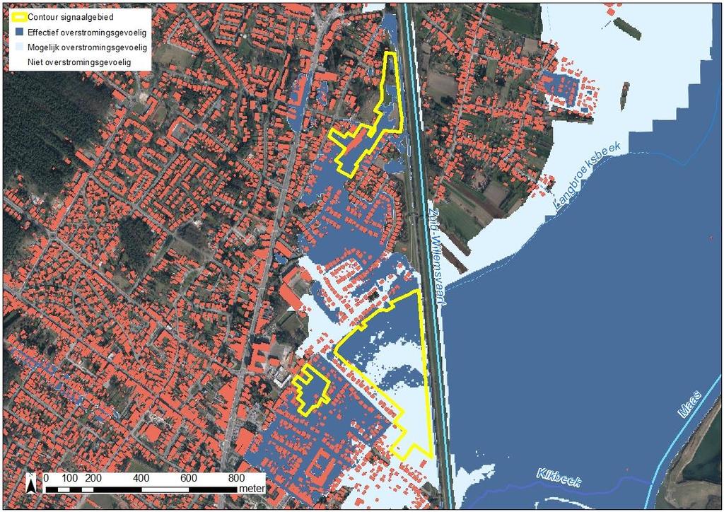 3.2 Bespreking watersysteem Het gebied is effectief overstromingsgevoelig.