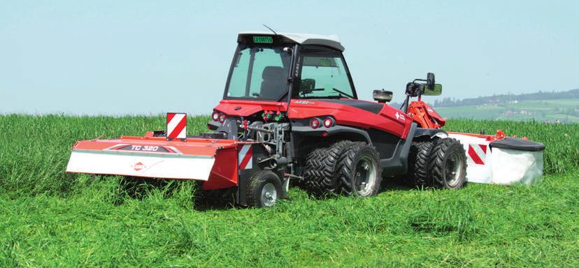 DE VOORDELEN: -Zwadbreedte instelbaar van 1.00 tot 3,10m. -Verschillende rotortoerentallen (650 of 815-min-1). -Banden bevestigd aan het chassis, hierdoor geen extra gewicht op de kneuzer.