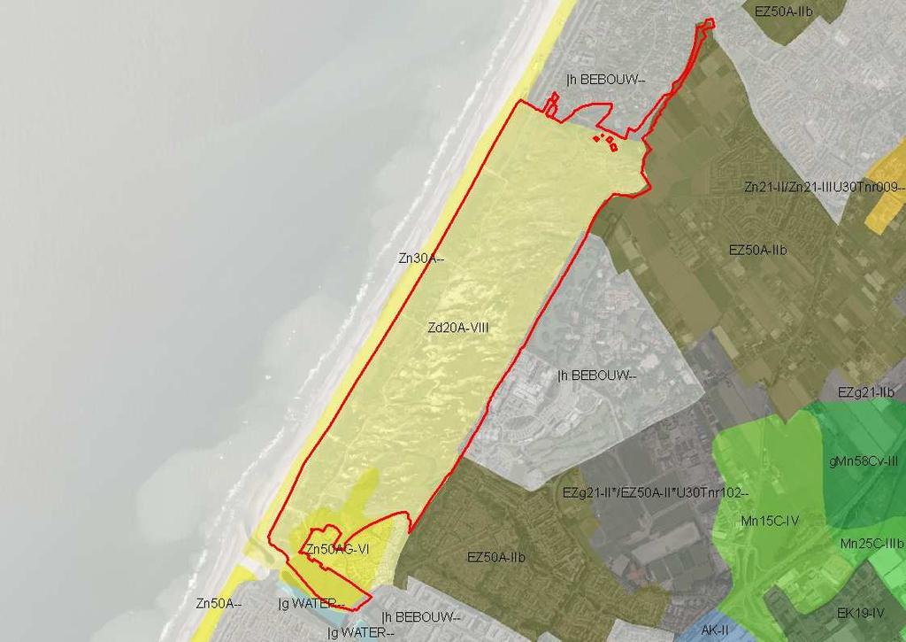 Verspreiding van de bodemtypen op basis van de 1:50.000 bodemkaart. Geologie De substraateigenschappen geven inzicht in de standplaatsen van habitattypen.