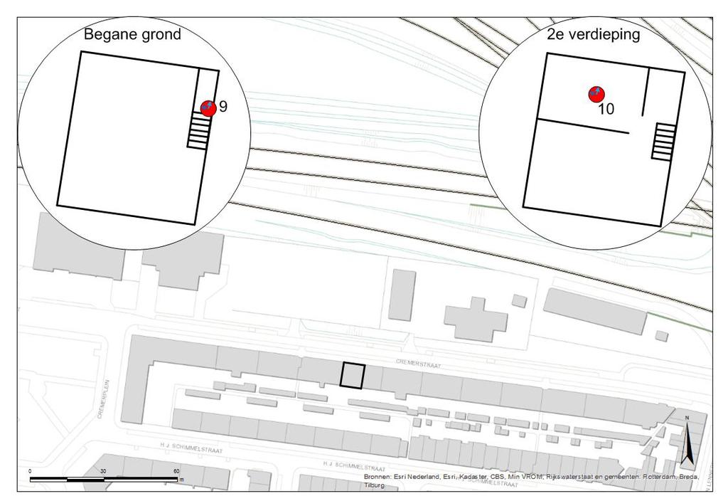 III.3 Cremerstraat 232 De gegevens van de metingen zijn opgenomen in Tabel III - 3. Tabel III - 3 Gegevens meting Cremerstraat 232 1 Uitvoerende organisatie Movares Nederland B.V.