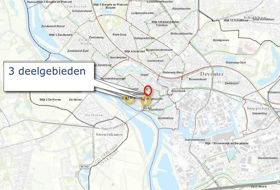 Figuur 1. Globale ligging plangebied "Binnenstad, wijziging horecaquota Brink en Grote Kerkhof" 1.2.