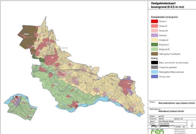 De bodemkwaliteitszones zijn: 1. Wonen I (bovengrond): de oude kernen Vianen en Wijk bij Duurstede en centrum Veenendaal.