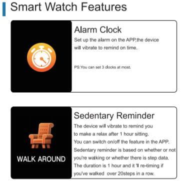 Features Alarm Stel een alarm in vanaf de app van jouw telefoon. Als jouw alarm afgaat, zal de Superior ook een melding afgeven.