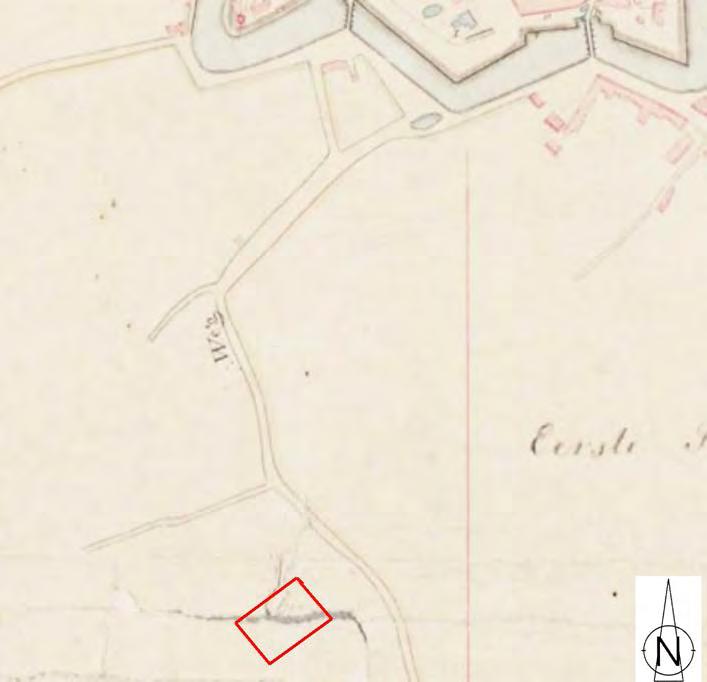 Op basis van de Kadastrale Kaart uit 1811-1832 kan worden geconcludeerd dat het plangebied toen onbebouwd was (zie Afbeelding 10). Dit was ook het geval in 1856-1858 en in 1914 (zie Afbeelding 11).