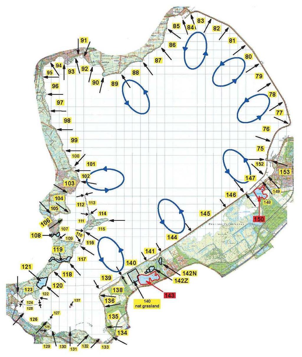BIJLAGE 3 Inventarisatiegegevens van watervogels met instandhoudingsdoelstelling binnen het plangebied Rijkswaterstaat telt langs verschillende vliegtrajecten watervogels. In Figuur B2.