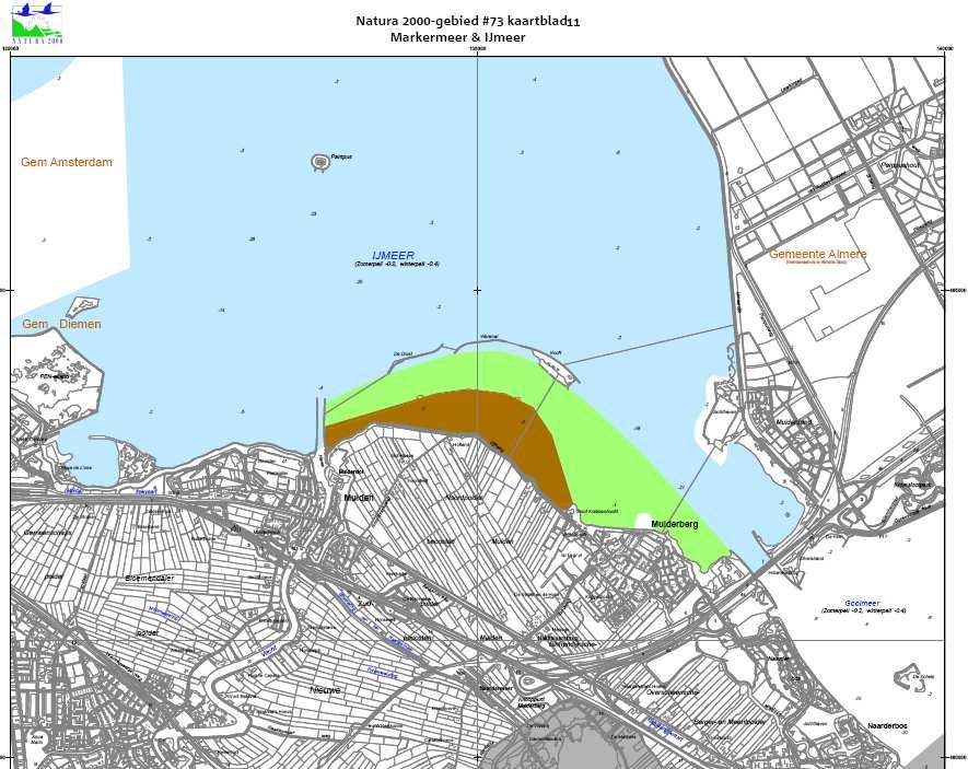 Een strook met kranswiervelden voor de kust van Muiden is onderdeel van het Habitatrichtlijngebied Markermeer & IJmeer (voorheen Gouwzee en Kustzone Muiden) en is aangemeld bij de Europese Commissie.