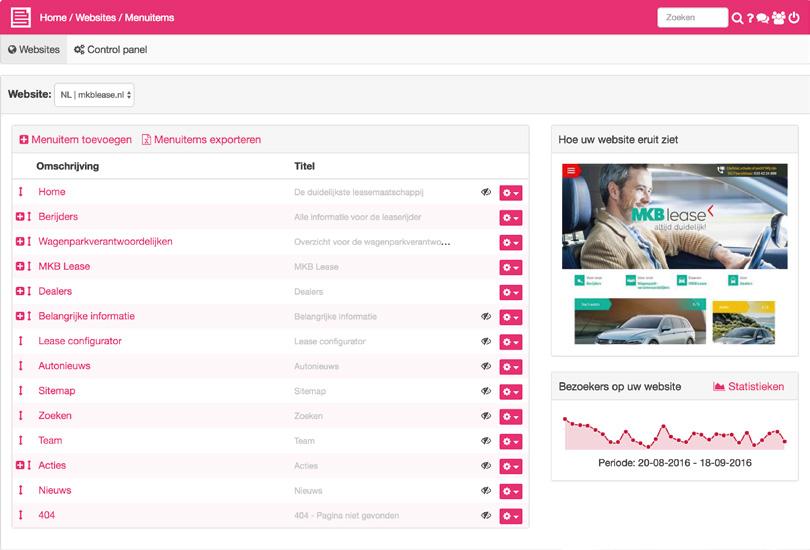 Een compleet en makkelijk CMS.