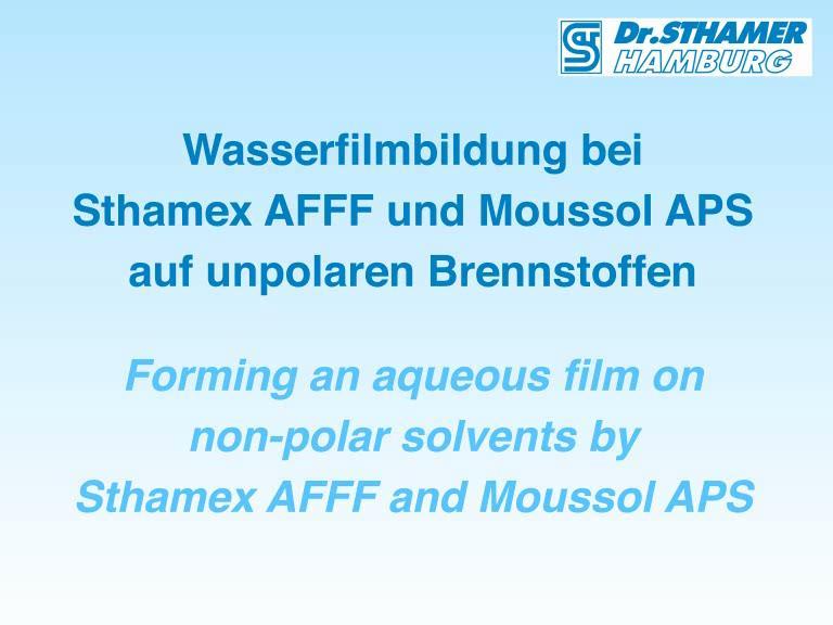 Waterige filmvorming AFFF en AFFF/AR