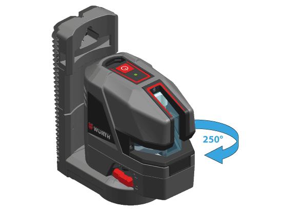 laserlijnen Uitlijnen van horizontale laserlijnen Klik het instrument op