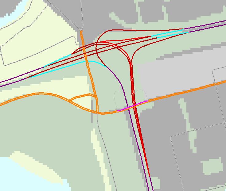 Figuur 21: Wegvakconfiguratie weginfrastructuur Portway Budget fase A1; knp.