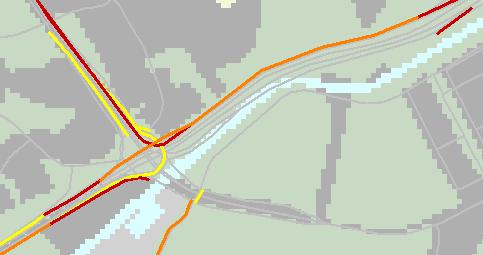 Figuur 50: IC waarden Ochtendspits, Portway Budget Fase A1 Goede verkeersafwikkeling Matige verkeersafwikkeling Slechte verkeersafwikkeling Zeer slechte verkeersafwikkeling Figuur 51: IC waarden