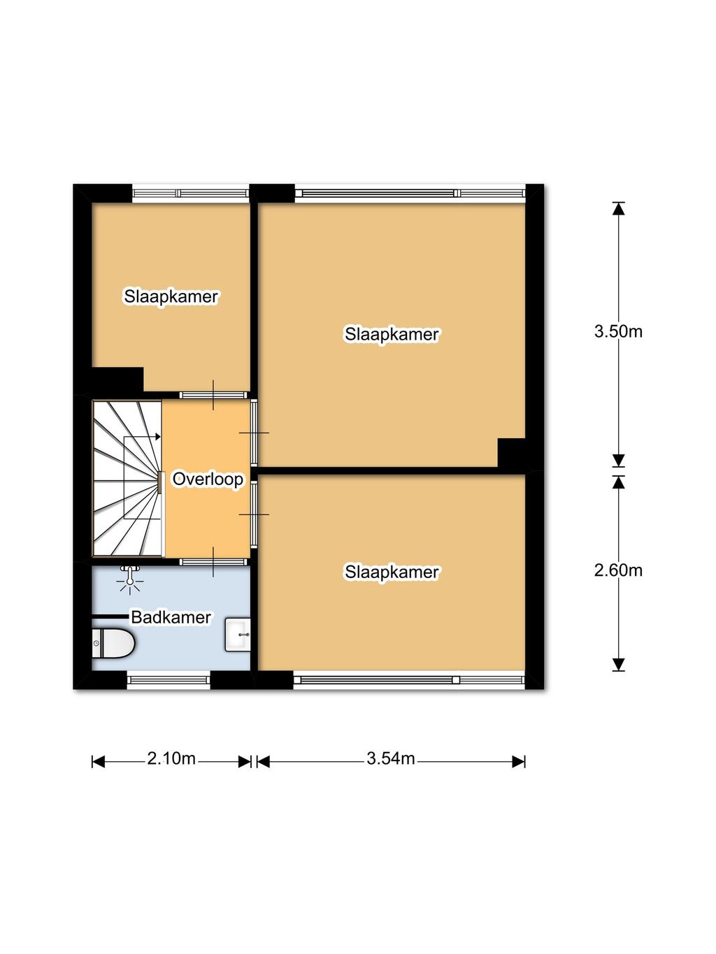 Plattegrond 1e Verdieping