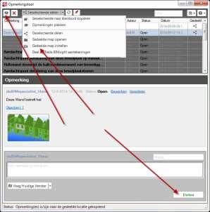 geïmporteerd via; Commenttool, dan met Drag & Drop het BCF bestand te plaatsen in