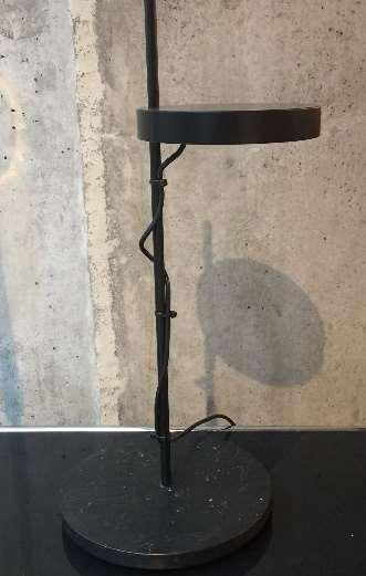 Palo Tafellamp LED, zwart, voet marmer 744 ronde