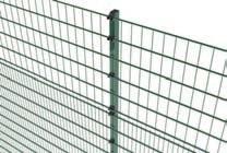P1 BEKASPORT BALLENVANGER Rechthoekige palen voor het bevestigen van Nylofor 2D Super panelen boven elkaar, voorzien van d Bevestiging van Nylofor 2D Super panelen - maas 200 x 50 mm tot 2 M hoogte