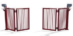 FALDIVIA SPEED FOLDING GATE, zonder geleiding (trackless) P3 MECHANISCHE SPECIFICATIES Hoogte: Vrĳe doorgangsbreedte: Openings- en sluitsnelheid: Externe bekabeling: Elektromagnetisch slot: