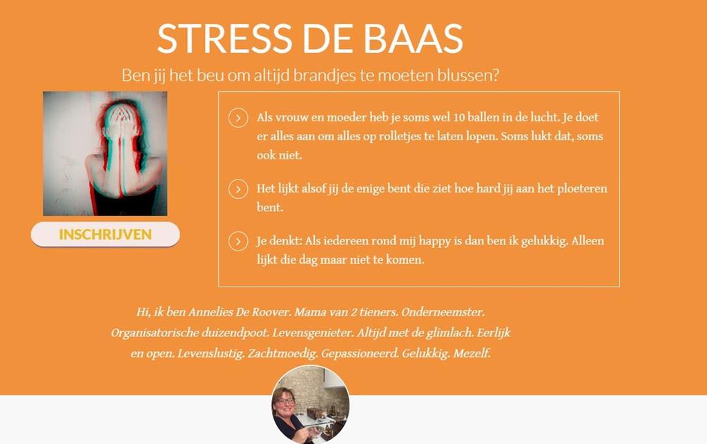 Inschrijven voor Stress de Baas doe je zo Dus klik op onderstaande link www.