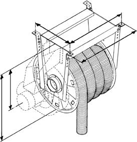 Verbinding Ø 160 mm voor ventilator of centraal afzuigkanaal. Maximaal slangvermogen 10 m Ø 100 mm (4 ) slang. Voor keuze van slangmontagekit, slang, mondstuk, ventilator etc..zie volgende pagina s.