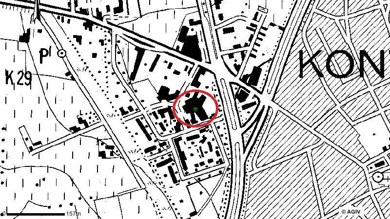 Fig. 1.2: Topografische kaart met aanduiding van het projectgebied ( AGIV). Fig. 1.3: Situering van het projectgebied binnen de verschillende Vlaamse archeoregio s 1. 1.3 Archeologische en historische voorkennis In de omgeving van het projectgebied zijn een aantal archeologische vindplaatsen bekend.