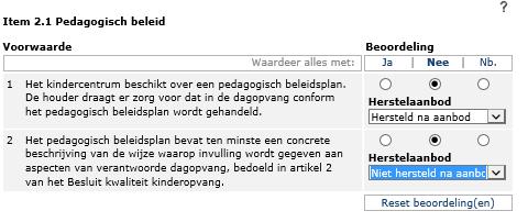 De gemeente kan in GIR Handhaven uitsluitend zien dat er een herstelaanbod is gedaan, niet voor welke overtredingen. 5.1.