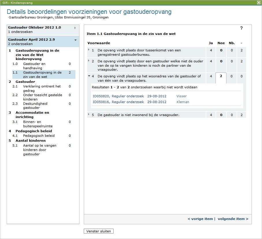 In de linker kolom staan de verschillende itemlijsten aangegeven. Elke itemlijst kan worden uit- en ingeklapt.