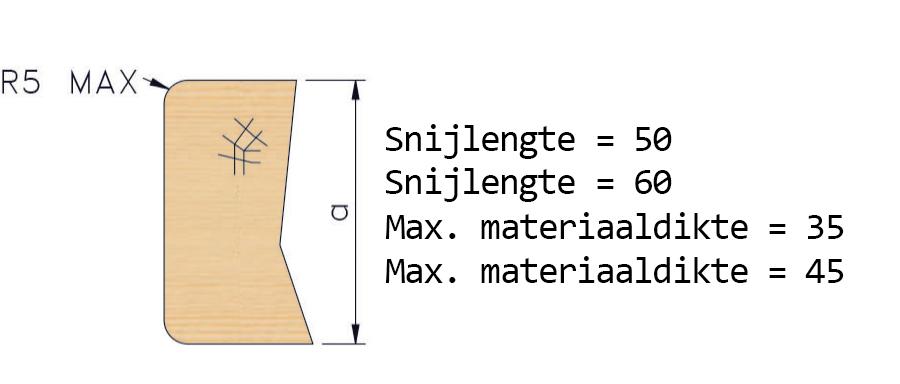 3023 HM wisselmes afschuin- / afrondschachtfrees (Z=2+2) Voor het maken van strijkbewerkingen en naar keuze afrondingen R1 t/m R5 en/of 45º afschuiningen op CNC-bewerkingscentra. Artikelnr.