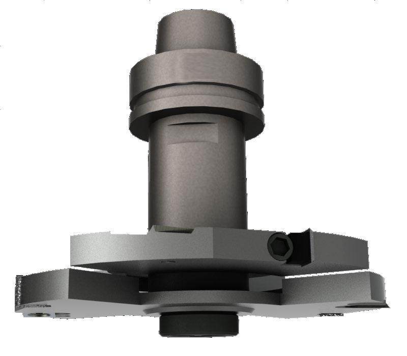 3054 HM wisselmes verstelbare groeffrees (Z=8+4 / 4+4) Voor het maken van groeven op CNC-bewerkingscentra. Stalen freeslichaam bevestigd op opspandoorn HSK63F.