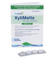 XyliMelts Vraag XyliMelts samples aan voor uw patiënten met droge mond 3-luik met alle noodzakelijke informatie