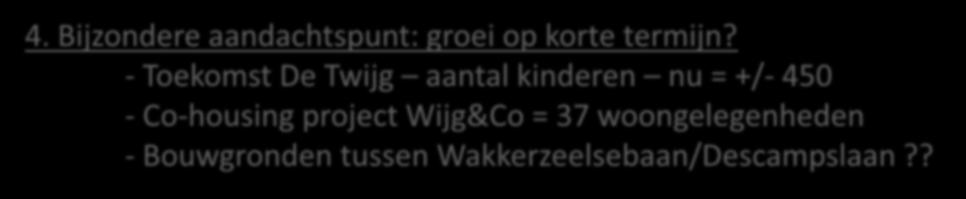 4. Bijzondere aandachtspunt: groei op korte