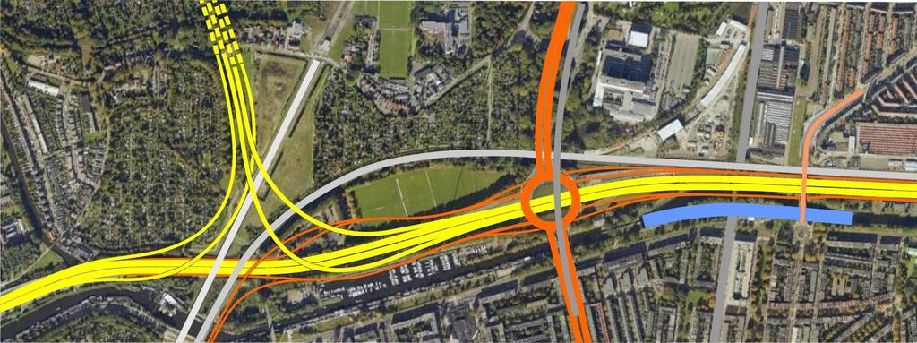 A20 zone Omleiding en ondertunneling