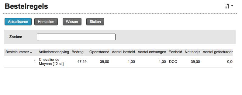 Als je de inkoopfactuur registreert, zal Exact de tussen rekening 250 Nog te ontvangen facturen/goederen debiteren. De inkoopfactuur boek je ook met Inkoop.