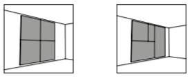 Let op, de maas-richting van de hoezen varieert afhankelijk van de afmetingen en locaties van de panelen.