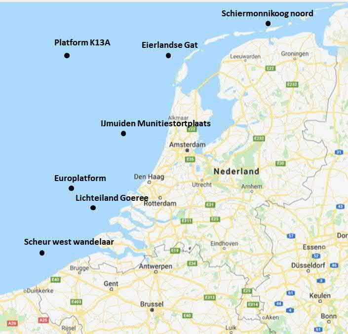 5 Golven op de Noordzee 5.1 Algemeen Op 8 januari rond middernacht staat er op het Nederlandse continentale plat een significante golfhoogte van 2 á 3 m.