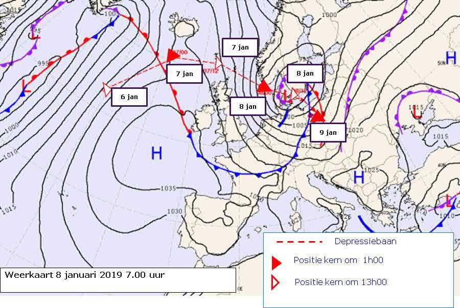 Bijlage 3 Luchtdrukverdeling 8 januari 2019 7:00 (6:00