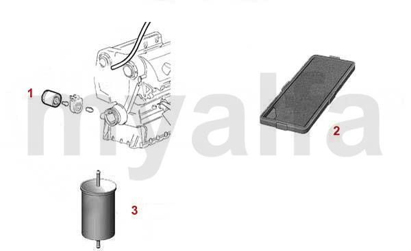 1 291123 Oliefilter Arna,Sud/Sprint,33 (905/7) 116 6-cilinder/Turbo,75,90, 33(905/7),155,164, schroefpatroon 10,07 2