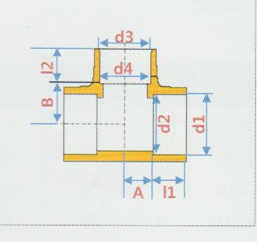 Diameter in " d1 d2 d3 d4 A B I1 I2 Gewicht g/stuaantal/zak 25 x 20 1" x 3/4 " 33,66