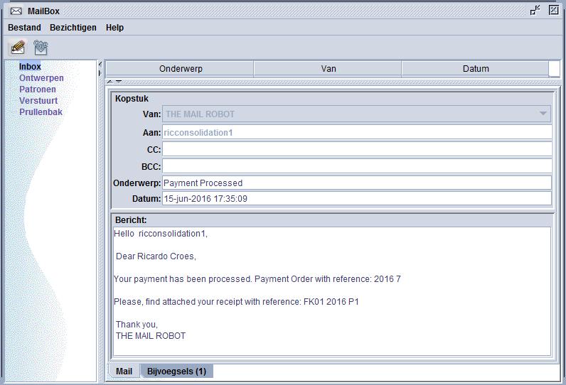 Betalingen: Betaling Pre-form for payment order : Let op: U dient de payment order gereed tot betaling te maken voordat de feitelijke betaling hetzij via internet banking, hetzij bij de bank