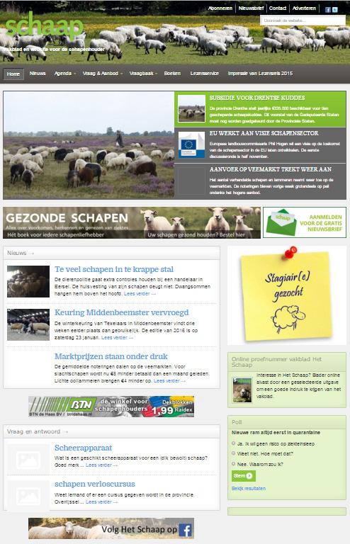 Website www.hetschaap.nl Leaderboard Large rectangle Leaderboard Een leaderboard is een grote, bijna paginabrede advertentie en is één van de meest gangbare formaten.